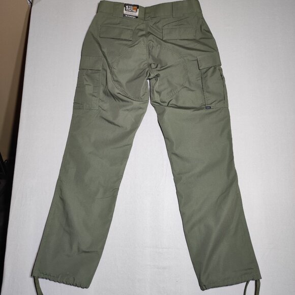 5.11 Tactical Series TDU pants women's size 14 Long green Cargo Ripstop Flex-Tac - Picture 3 of 16